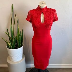 Keyhole Bodycon Pencil Dress